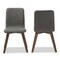 Baxton Studio Sugar Dark Grey Upholstered Walnut Finishing Dining Chair, PK2 123-6796 - alternate 2